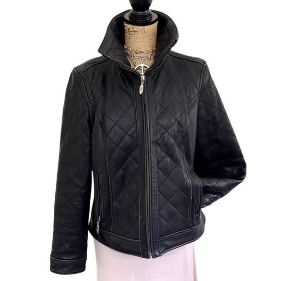PRESTON & YORK lamb skin leather motojacket MEDIUM - Picture 1 of 12